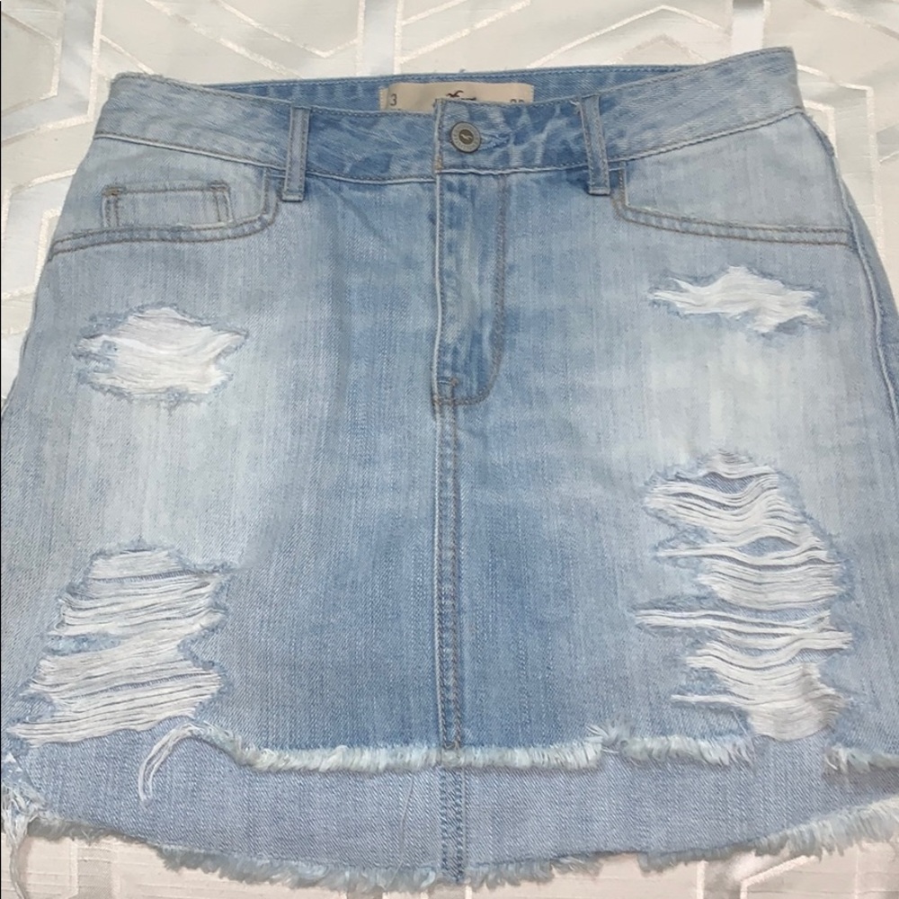Hollister high rise denim skirt